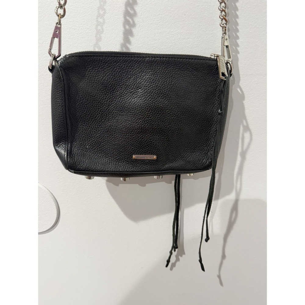 Rebecca Minkoff Mini 5 Zip Leather Cross-body Bag,‎ Black i